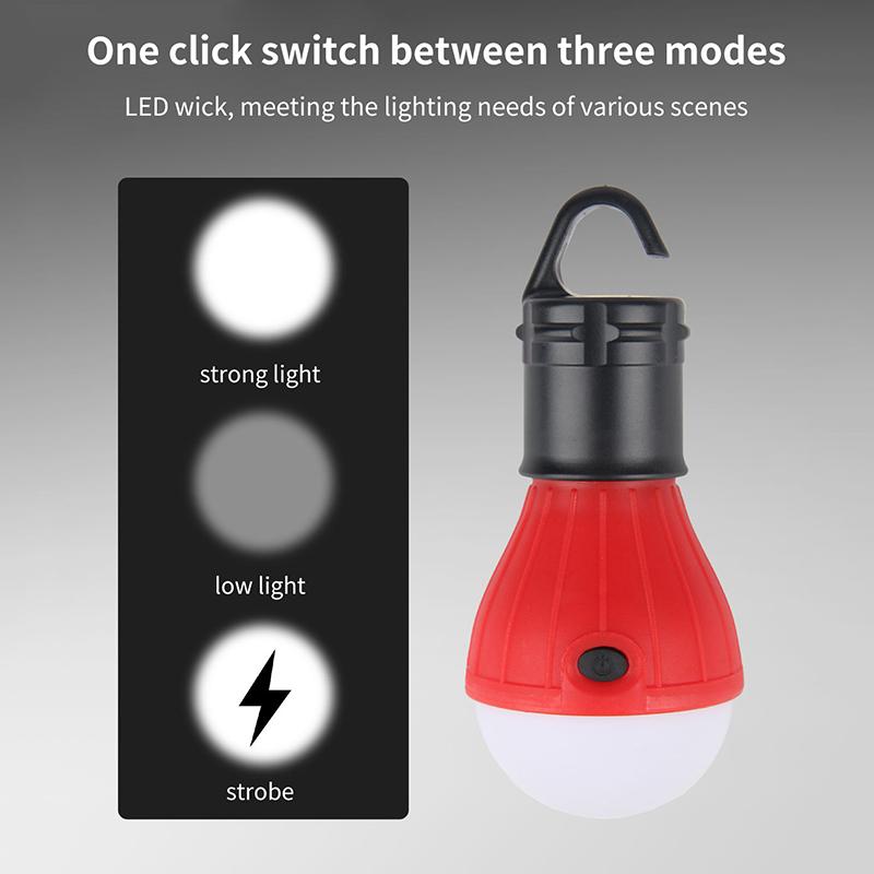 Camping Lantern Outdoor Light Battery Powered Lights Multicolor Waterproof Lighting Mini Portable Led Lamp Bulb Emergency Light