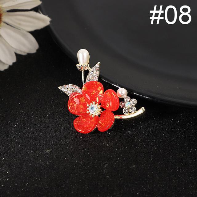 

Броши в виде ракушек и жемчужных цветов для женщин, элегантная хрустальная брошь, булавка, свадебные украшения, высокое качество, корсаж, ювелирные аксессуары