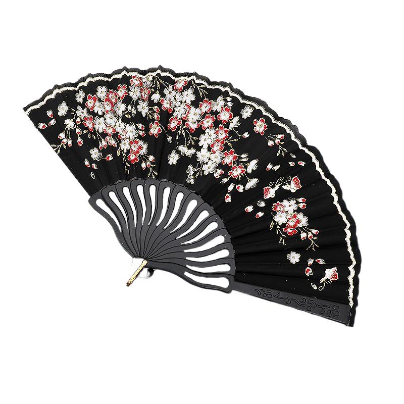 1PC Ancient Style Photography Folding Dance Performance Fan Elegant Plum Blossom Gift Plastic Classica New Chinese Style Colorful