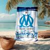Ultra-Soft Beach Towel with Olympique De Marseille Theme,Ideal for Pool - Camping, Diving - Perfect Travel Essential, Vibrant Beach Towel.