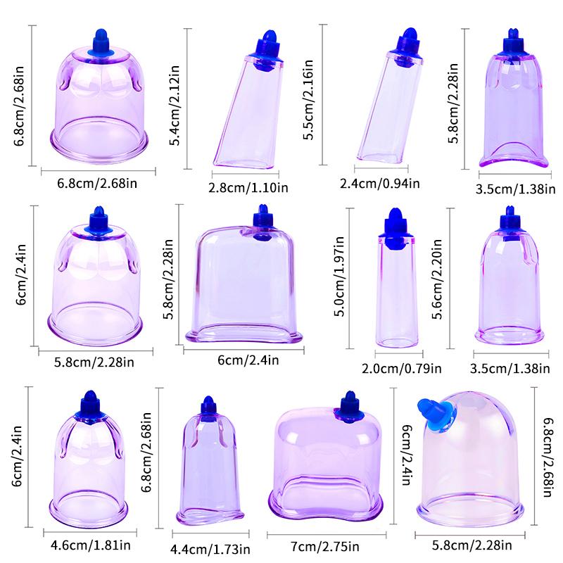 Vacuum Cupping Glasses Vacuum Massage Body Cupping Kit Anti Cellulite Chinese Cupping Body Cup Massager Slimming For Body Face