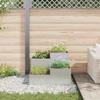 Garden Planter Silver 80 X 80 X 60 Cm Galvanized Steel