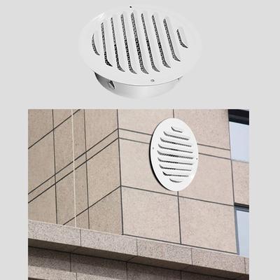 Round Ducting Air Ventilation Cover Wall Vent Cover Stainless Steel Air Outlet Vent with Builted-in Mesh Easy To Install