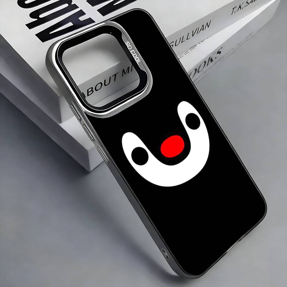 Cute Kawaii P-Penguin Phone Case For iPhone 17,16,15,14,13,12,11 Plus,Pro Max,Colored Silver Phone Case