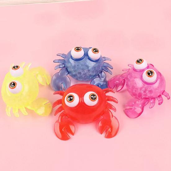 Zabawka do ściskania Kraba Elastyczne Elastyczne Piłki Antystresowe Kolorowa Zabawka do Ściskania Łagodzi Stres Zabawki Wentylacyjne Fidget Squishes Zabawka Dekompresyjna Upominek na Przyjęcie