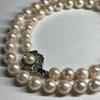 Used TeriryoshiAkoya Pearl 7.0-7.5mm Necklace Silver Engraved Genuine Pearl Pearl Necklace