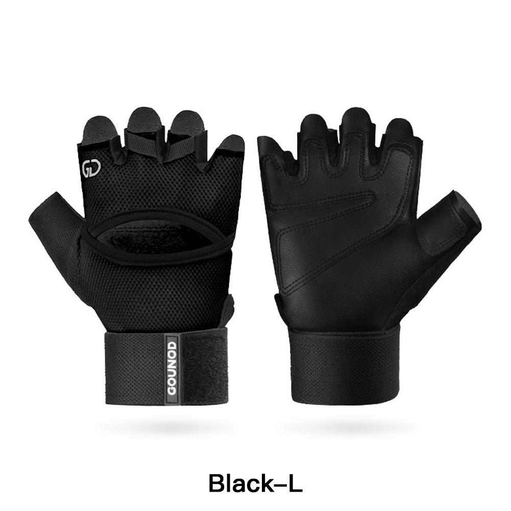 Wear-resistant Shock-absorbing Gloves 1Pair Half Finger Sports Gloves For Outdoor Cycling Weightlifting Rock Climbing