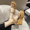 2025 New Casual Comfortable Walking Shoes Wedge Heel Summer New Fashion Platform Thick Bottom shoe Simple Sandals for Women