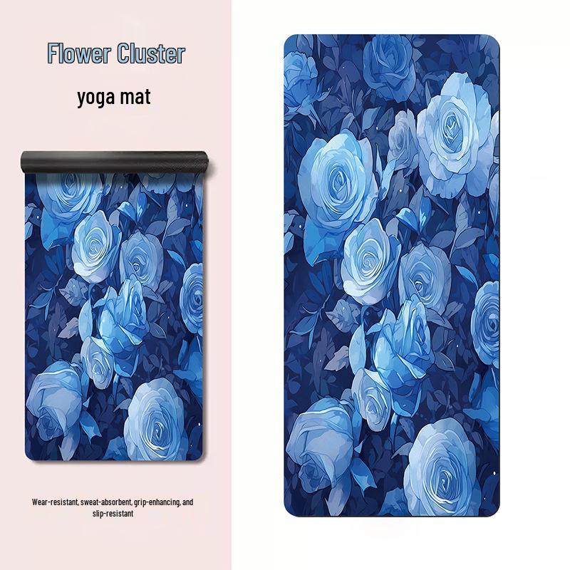 

Широкий коврик для йоги 80 см из износостойкой нескользящей полиуретановой резины 183x68x0.4cm