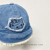 Chapéu de Bebê Jeans Gatinho Fofo - Boné com Aba Macia para Proteção Solar de Crianças Pequenas na Primavera e Outono
