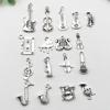 51 Pcs Violin Guitar Charm Musical Instrument Pendant Music Charm with Hole for Jewellery Making