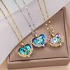 Luxury Design Heart Pendant Necklace For Women Fashion Crystal Charm Chain Choker Necklace Collar Girls Party Jewelry Gifts