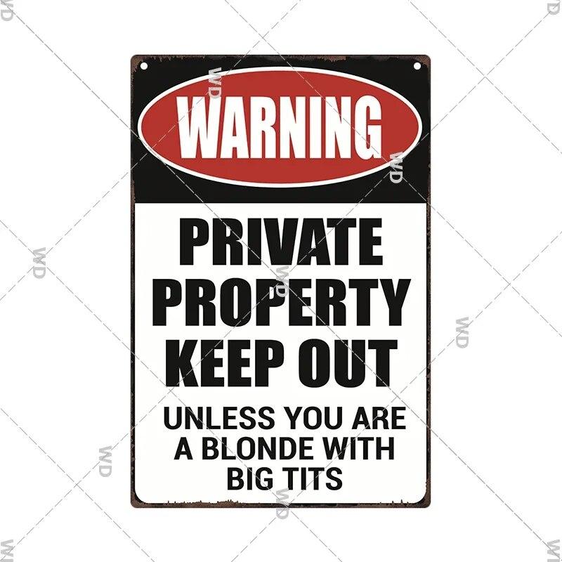 Warnung Metallschild Vintage Plakette Metall Vorsicht Bereich 51 No Trespassing Retro Garten und Hof Vorsicht Blechschild Garage Park Dekor