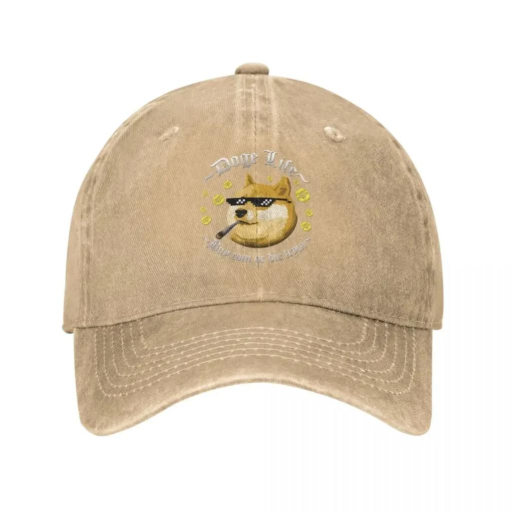 Doge Life Dogecoin Spring Summer Cap Dad Baseball Cap Classic Bitcoin Crypto Btc Sunhat Deniimm Sport Casquette