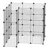 DIY Pet Playpen Metal Wire Fence Indoor Outdoor Rabbit Small Animals Cage 36 Panel Enclosure Black