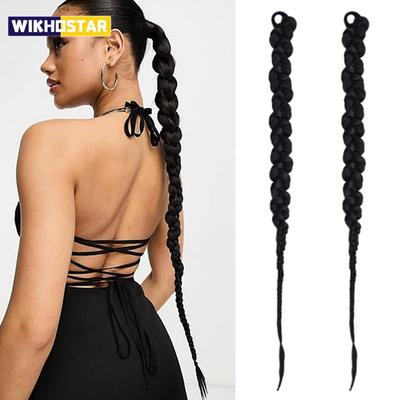 2 PCS Extension de Cheveux Queue de Cheval Tressée Mode Longue Queue de Cheval Tressée torsadée Extension Synthétique Accessoires pour Cheveux Hip Hop Y2K Fille