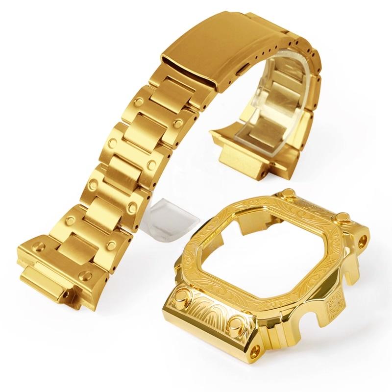 Für Casio G-Shock GX-56 GXW-56BB Mod Kit Edelstahl Gehäuse Uhr Armband GX56 Massivmetall Uhr Lünette Armband Ersatzarmband