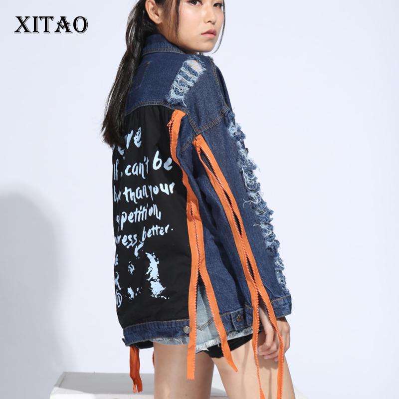 

XITAO Джинсовые кардиганы Блейзеры женские CNM001 S синий