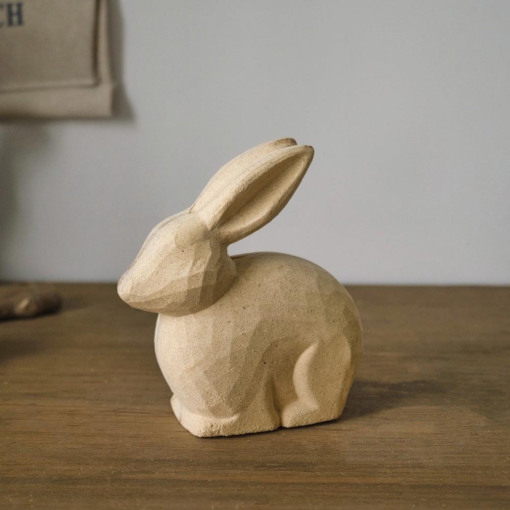 Kohout Dřevěný Králík Soška DIY Kreslení Malování Králík Figurka Vajíčko Stolní Ozdoba Vstupní Dekorace