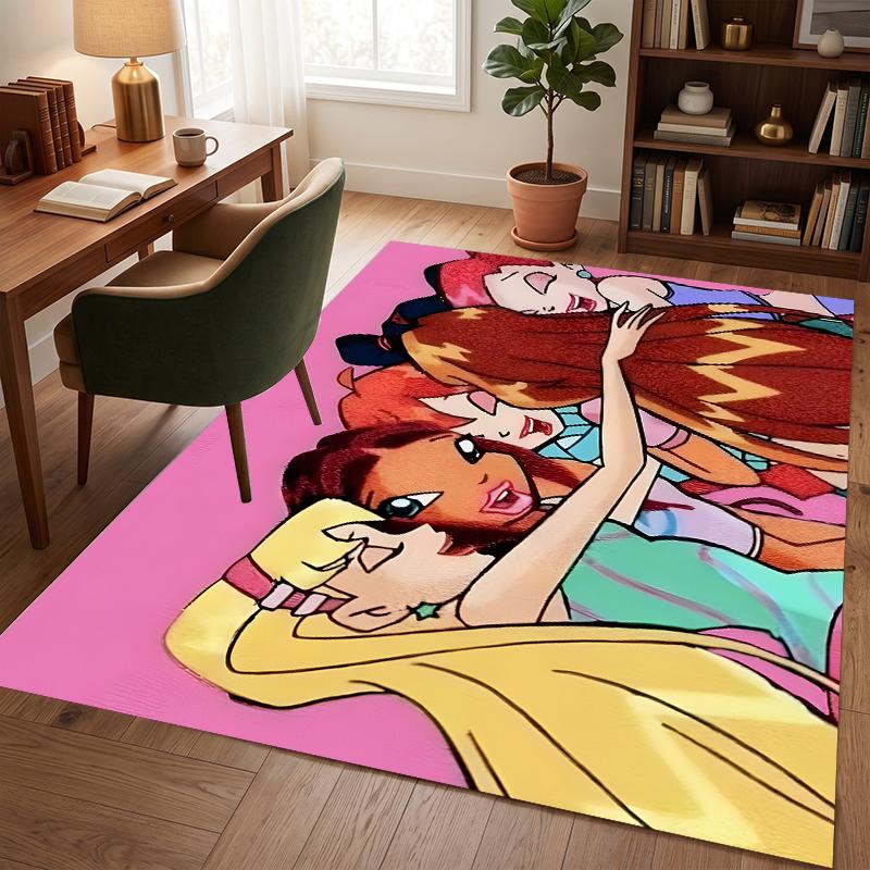 Winx Club (1) Office Rug Elegant Floor Rug for Office Living Room Bedroom and Indoor Home Spaces