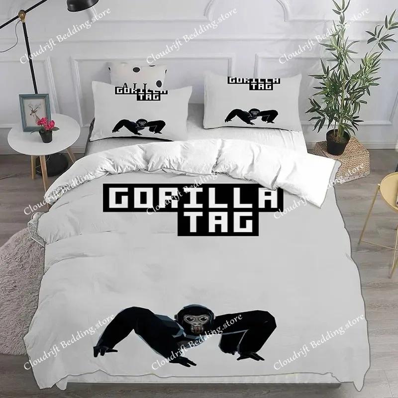 Capa de Edredom de Jogo Fronha Gorilla Tag Conjunto de Roupa de Cama Decoração de Quarto Adulto Menino Menina Infantil Solteiro Casal Tamanho Grande