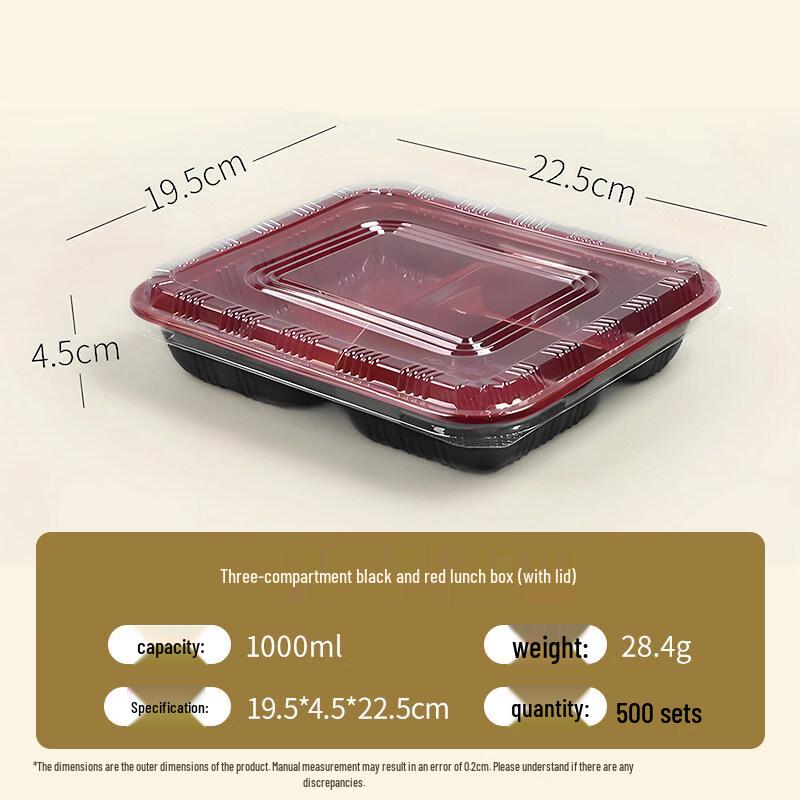 ZISIZ 3-Compartment Disposable Rice Husk Food Container