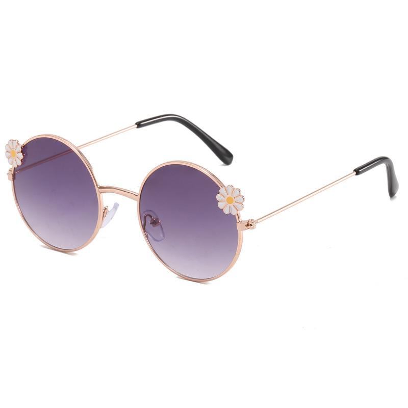 2023 New Metal Cute Little Daisy Children's Anti-UV Glasses Sunglasses