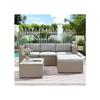 Polyethylene Rattan Leisure Sofa Set, Garden Furniture, Corner Sofa, Khaki