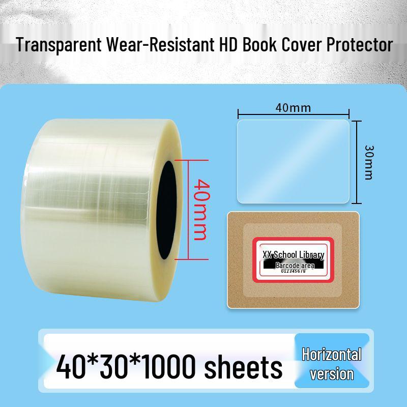 Waterproof Transparent Book Label Protector Film for Barcodes and QR Codes