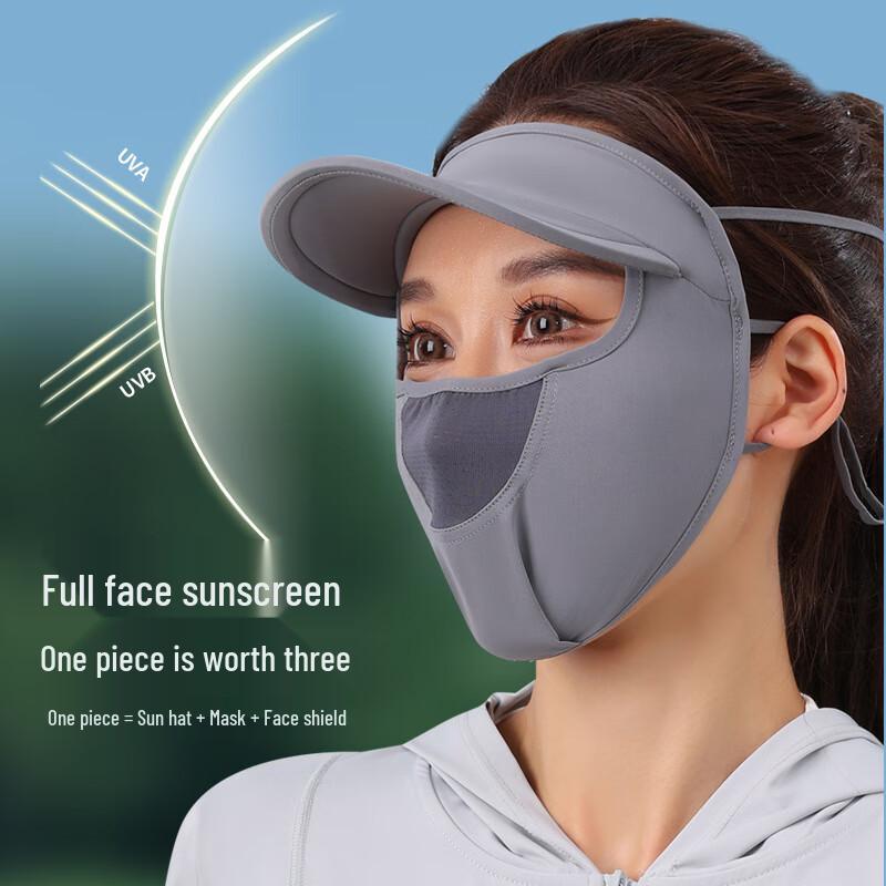 MEET SUNNY Outdoor Ice Silk Sun Protection Face Mask with Brim