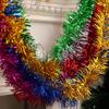 Multicolor Christmas Tinsel Garland for Tree Decoration