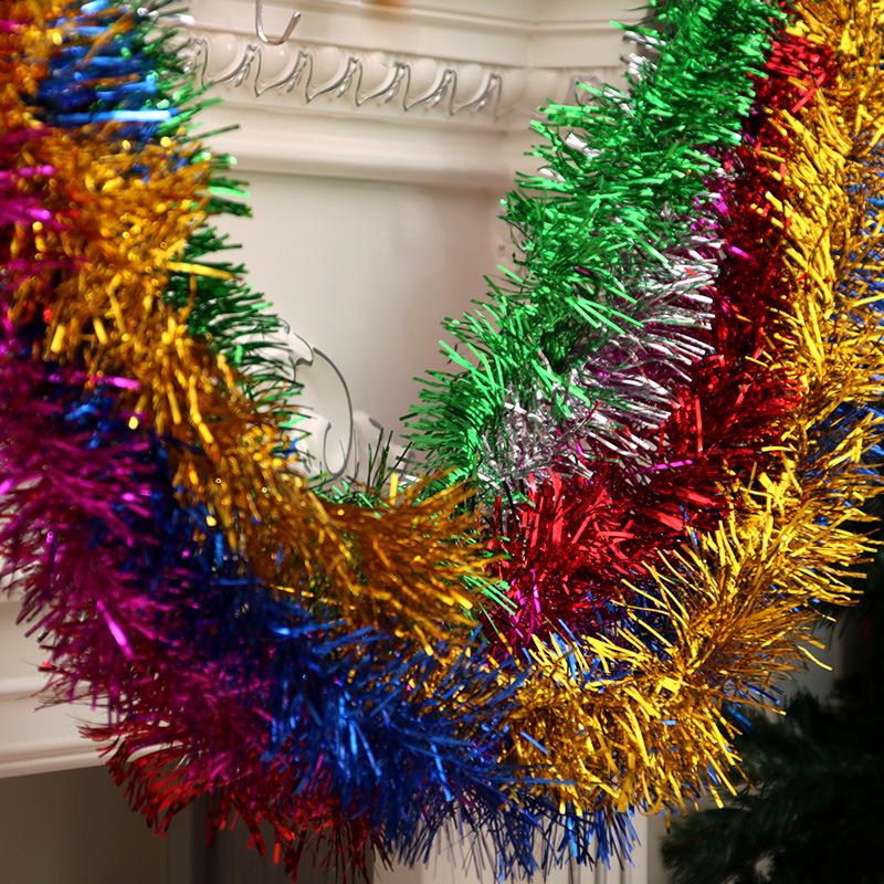 Multicolor Christmas Tinsel Garland for Tree Decoration