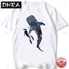 Walhai Anatomie Biologie T-Shirt Unisex Hip Hop Lässig Weiche Baumwolle Locker Rundhals T-Shirts Strand Tauchen Weißes T-Shirt Vintage T-Shirts