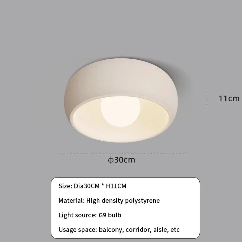 

Entrance LED Ceiling Light Wabi Sabi Balcony Hallway Light Laundry Room Corridor Fixture Wardrobe Creative Home Decor Lighting Warm light 3000K