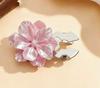 Pearlescent Five-Petal Gardenia Flower Shirt Cufflinks with Metal Clasp for Formal and Casual Wear Suitable for Various Occasions