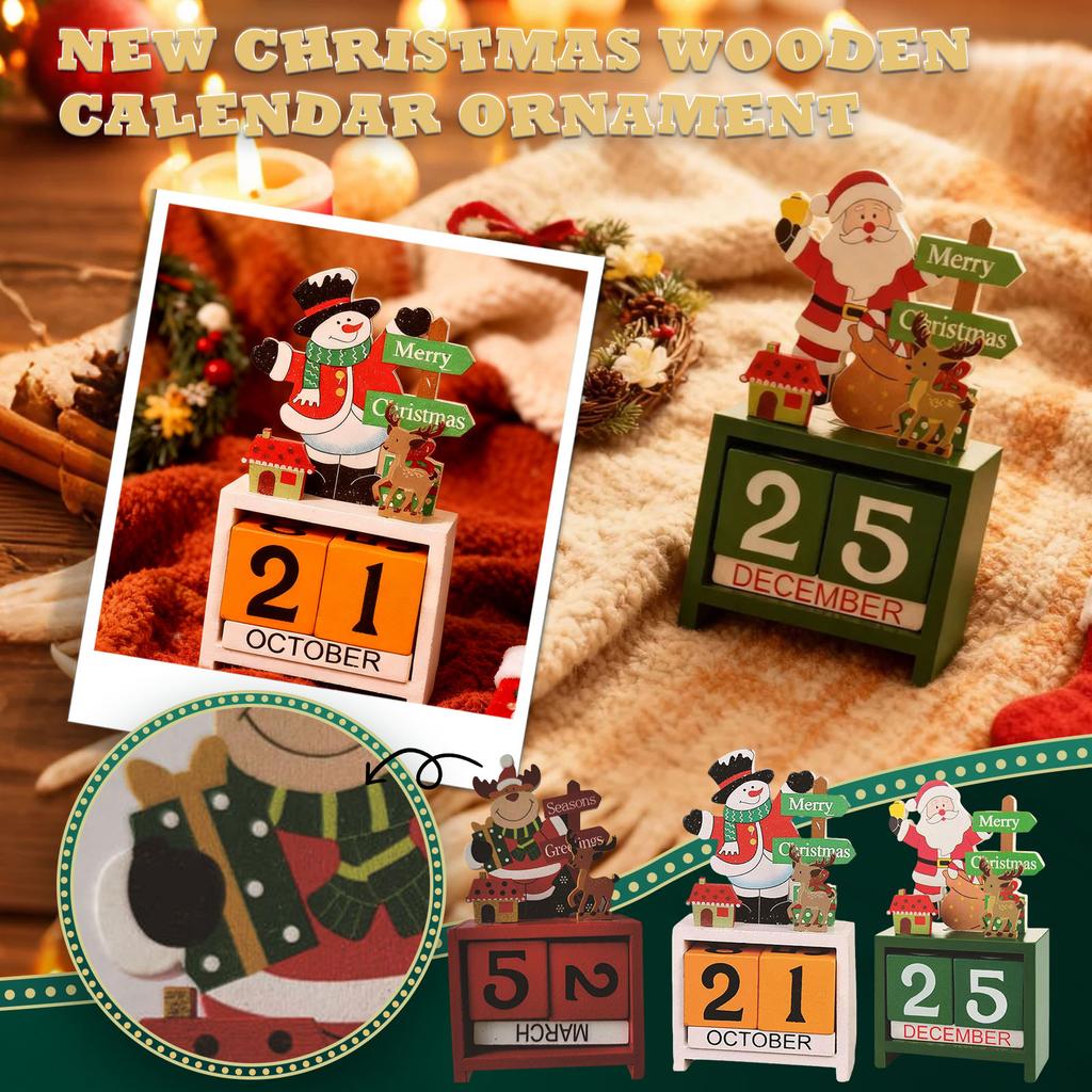 [Christmas Countdown Must-Have]Wooden Advent Calendar Decor | Festive Desktop Ornament & Countdown Calendar | Perfect Christmas Gift For Home Decor.