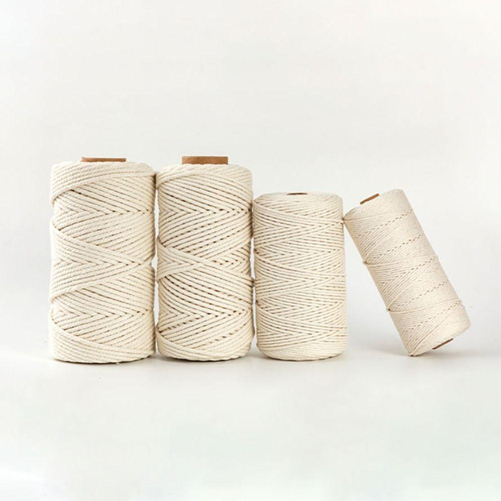 Přírodní bavlněná šňůra na macramé 50/100M Macramé šňůra Ručně vyráběná šňůra pro řemesla Domácí dekorace