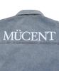 MUCENT Nerve Back Lettering Rolled-Up Denim Short Sleeve Shirt Unisex (2 Colors)