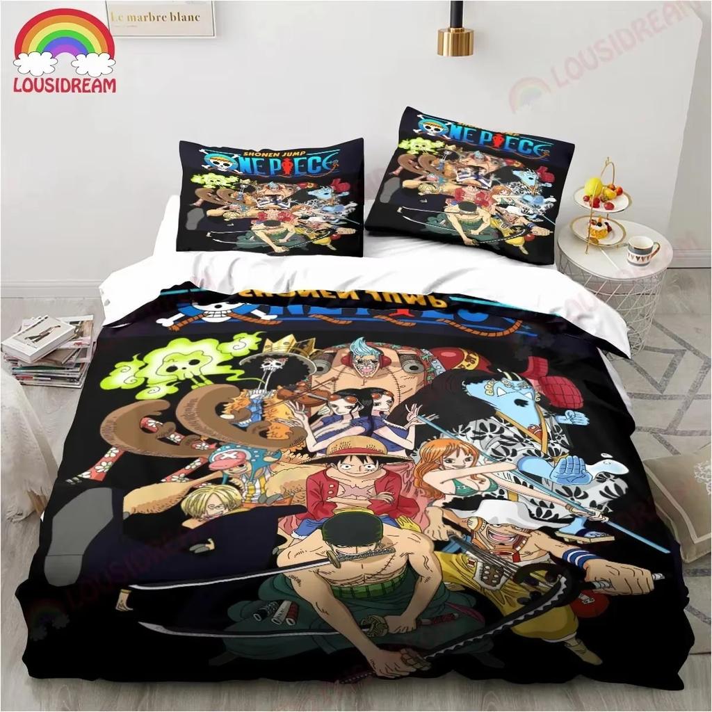 3D Print One Anime P-piece Bedding Set,Duvet Cover Comforter Bed Set Quilt Cover Pillowcase,King Queen Twin Size Boy Girl Adult