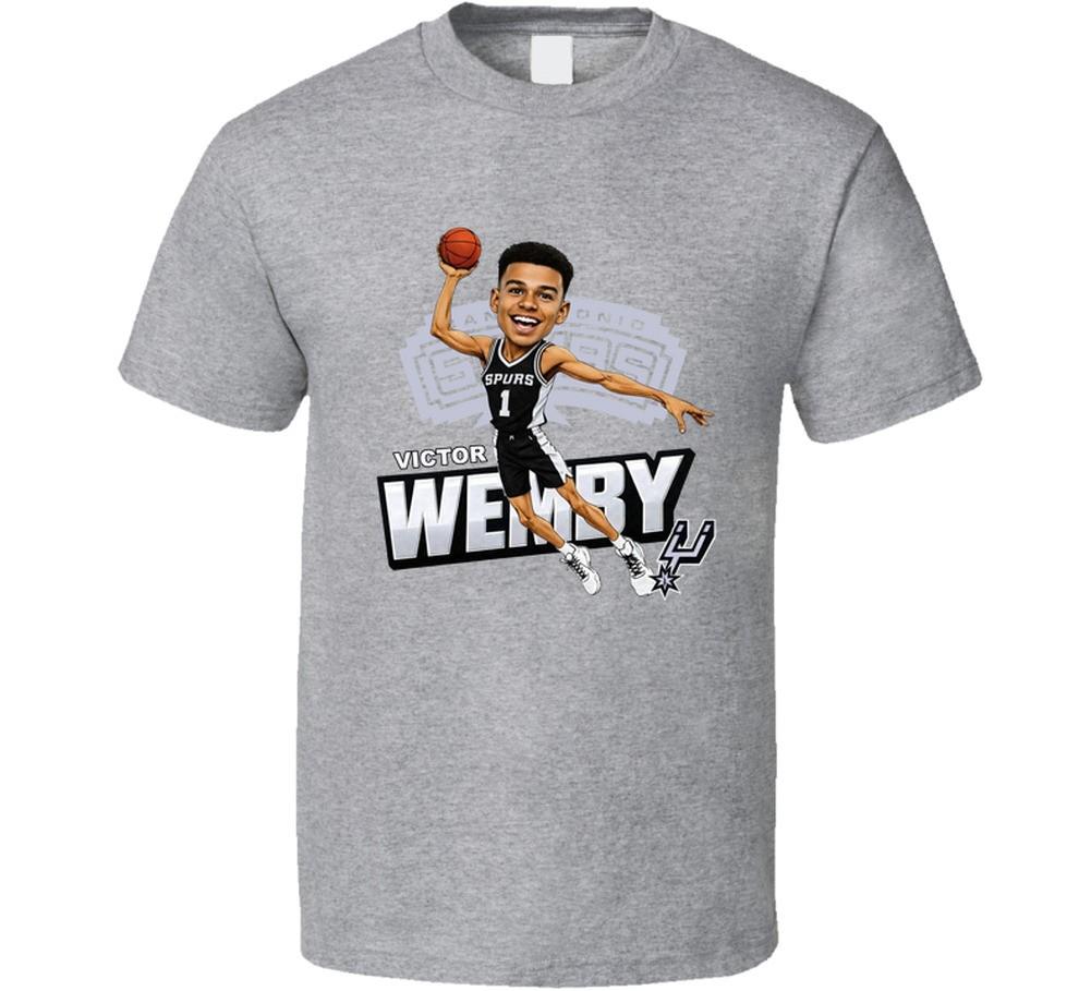 Victor Wembanyama Wemby San Antonio Caricature Retro T Shirt