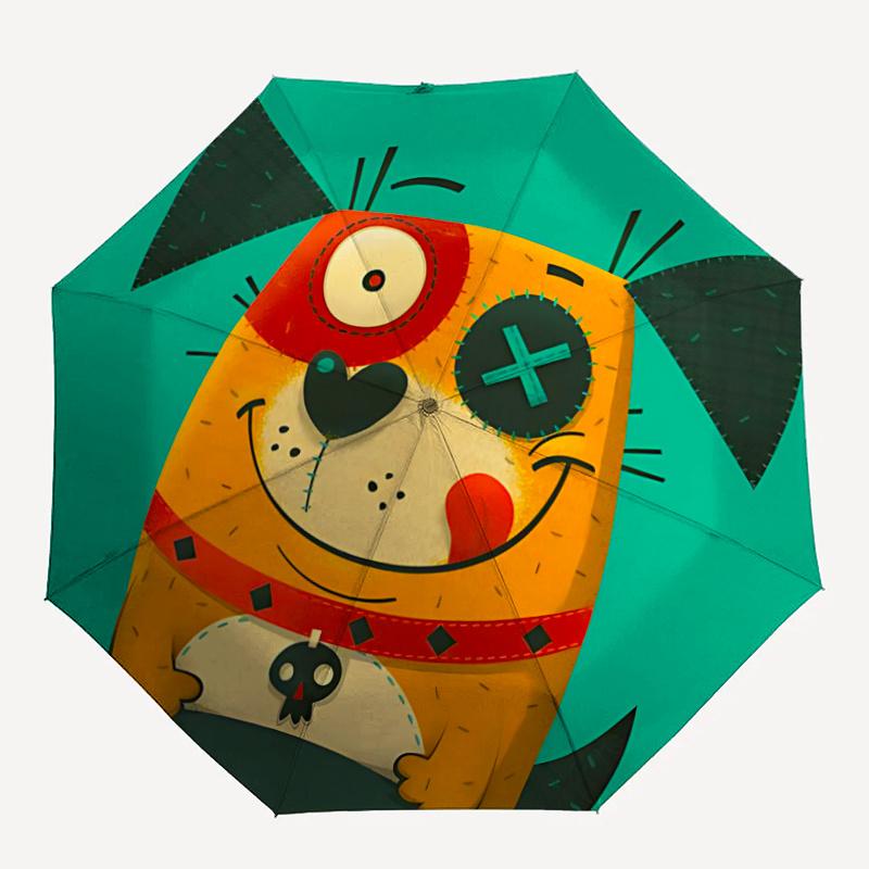 

1pc Stuffed Animal Plush Toy One Umbrella a Plastic Hle, Compact Stylish, with a Vibrant Cartoon Pattern, Perfect Home, Travel