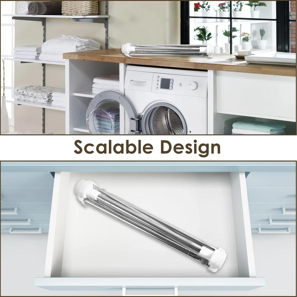 Foldable Travel Clothes Drying Rack Floor Stand Stainless Steel Portable Clothes Garment Rack Retractable Household Outdoor