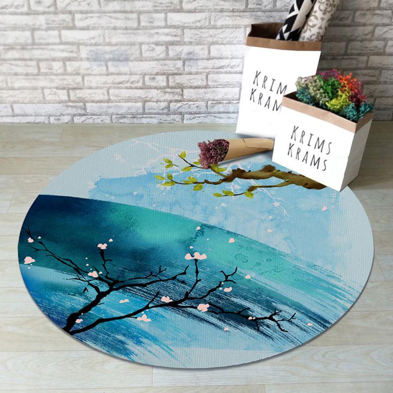 Chinese Style Round Carpet Living Room Tea Table Study Bedroom Bedside Fully Covered Washable and Customizable