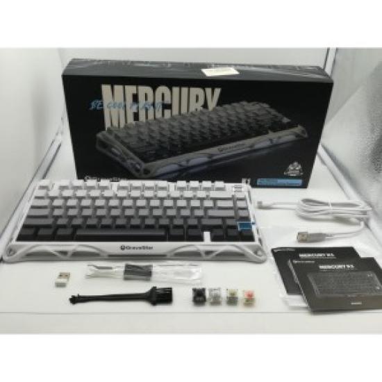 

ВЖИВАНА Бездротова механічна ігрова клавіатура GravaStar Mercury K1 75% – Градієнтний білий білий