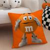 Cute Colorful American Brand MMMs Cushion Cover Throw Pillow Cover Hidden Button Durable Polyester Chair Cushion