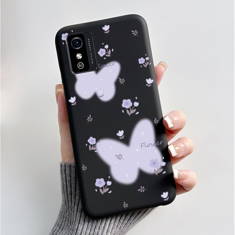 Printing Pattern Case For ZTE Blade L9 Soft Silicone Black Shell Cover Cute Flower Cartoon Casing