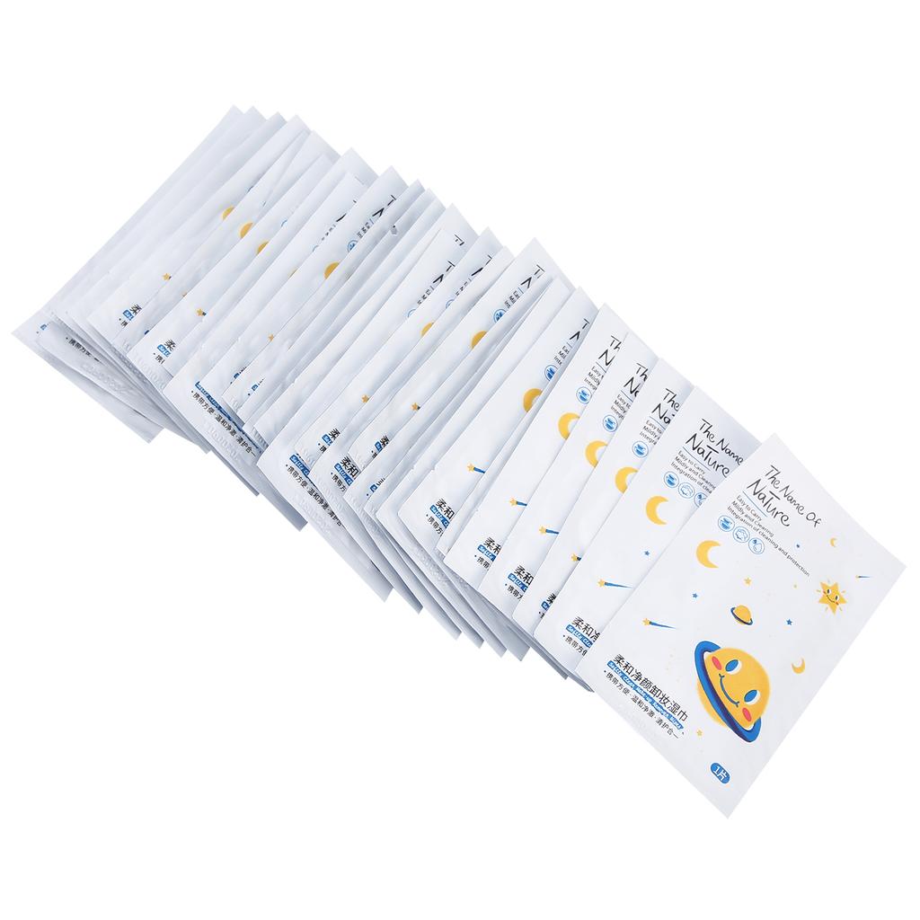 30Pcs Portable Makeup Removal Wipes Soft Gentle Face Cleasing Wipes Cleaning Towelettes