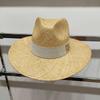 Summer straw hat hand-woven with straw bow ribbon outdoor travel sun protection beach hat sun hat  hats for woman