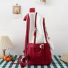 Five-Piece Backpack Set Student Schoolbag Women's Color Block Backpack Large Capacity Backpack