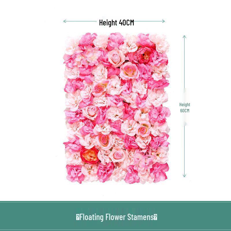 Qixi Festival Rose Flower Wall: Simulated Floral Background for Photography, Indoor Decor, and Wedding Celebrations